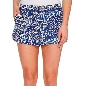 Lilly Pulitzer Adie 4" Indigo Pineapple Party Shorts Size 16